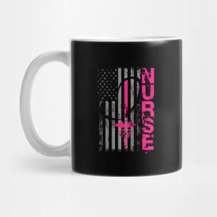 Patriotic Nurse Flag Graduating School Rn Nurse Mug